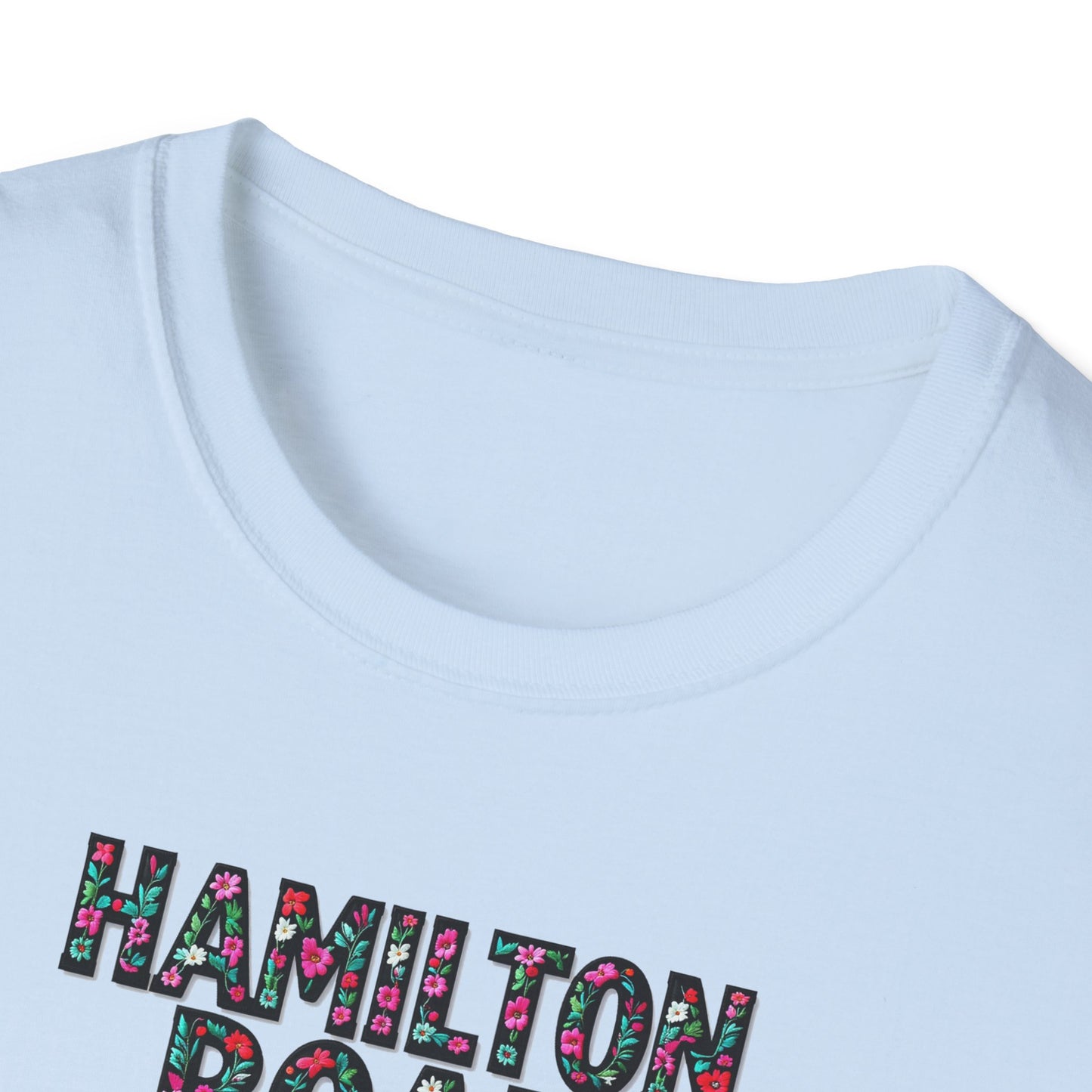 Hamilton Road Local Gal Flower-Heart T-Shirt, c02-n04-s05  Softstyle Graphic Tee, Unisex Casual Wear, Support Local Merch, Gift for Community Lovers, Finkz WINDSOR