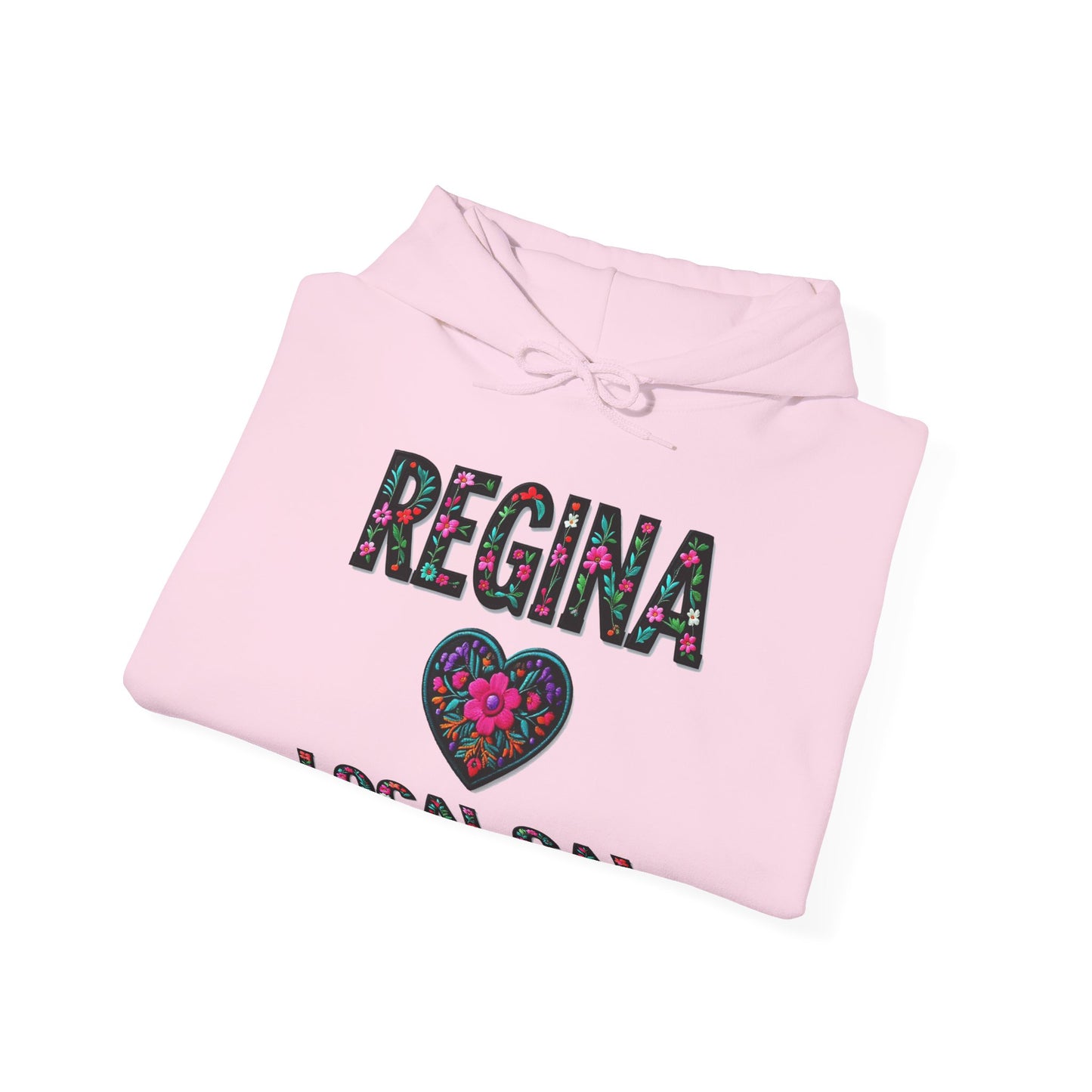Regina Local Gal Flower c10-n00-hs005, Hooded Sweatshirt -  Unisex Heavy Blend™ Pullover, Casual Hoodie for Every Day, Gift for Friends, Support'n Locals -Local Pride Apparel Support Your Community