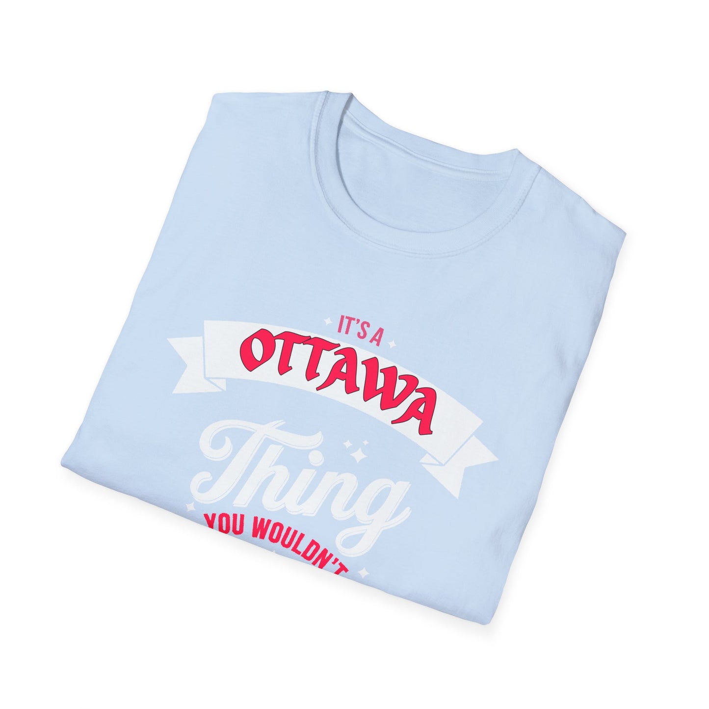 Ottawa THING T-Shirt, Softstyle Graphic Tee, Unisex Casual Wear, Support Local Merch, Gift for Community Lovers, c07-s003