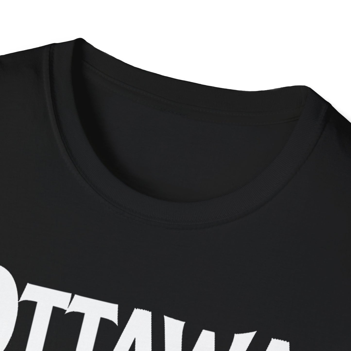 Ottawa Hardcore We Support Our Own Red Leaf T-Shirt, c07-n00-s006 Softstyle Graphic Tee, Unisex Casual Wear, Support'n Locals Merch, Gift for Community Lovers.