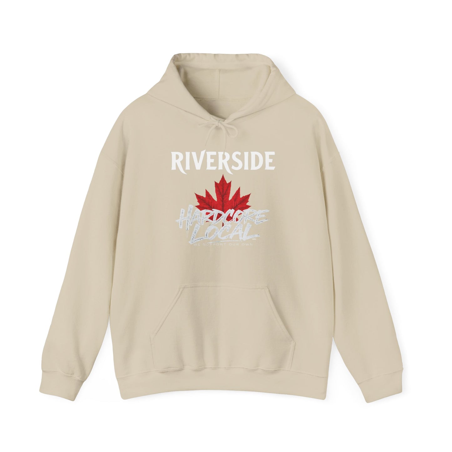 Riverside RED LEAF HARDCORE LOCAL Hooded Sweatshirt - Unisex Heavy Blend™ Pullover, c01-n05-hs006Casual Hoodie for Every Day, Gift for Friends, Local Pride Apparel Support Your Community Finkz 49