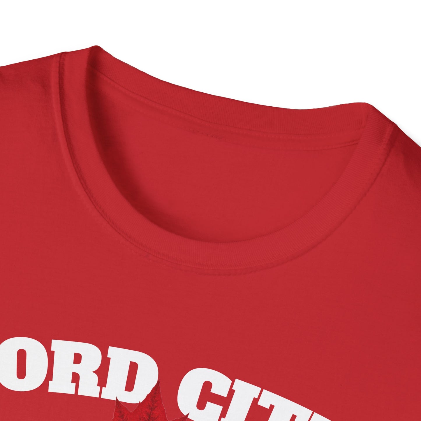 FORD CITY Local Gal Red Leaf T-Shirt, Softstyle Graphic Tee, Unisex Casual Wear, Support Local Merch, Gift for Community Lovers, Finkz Windsor