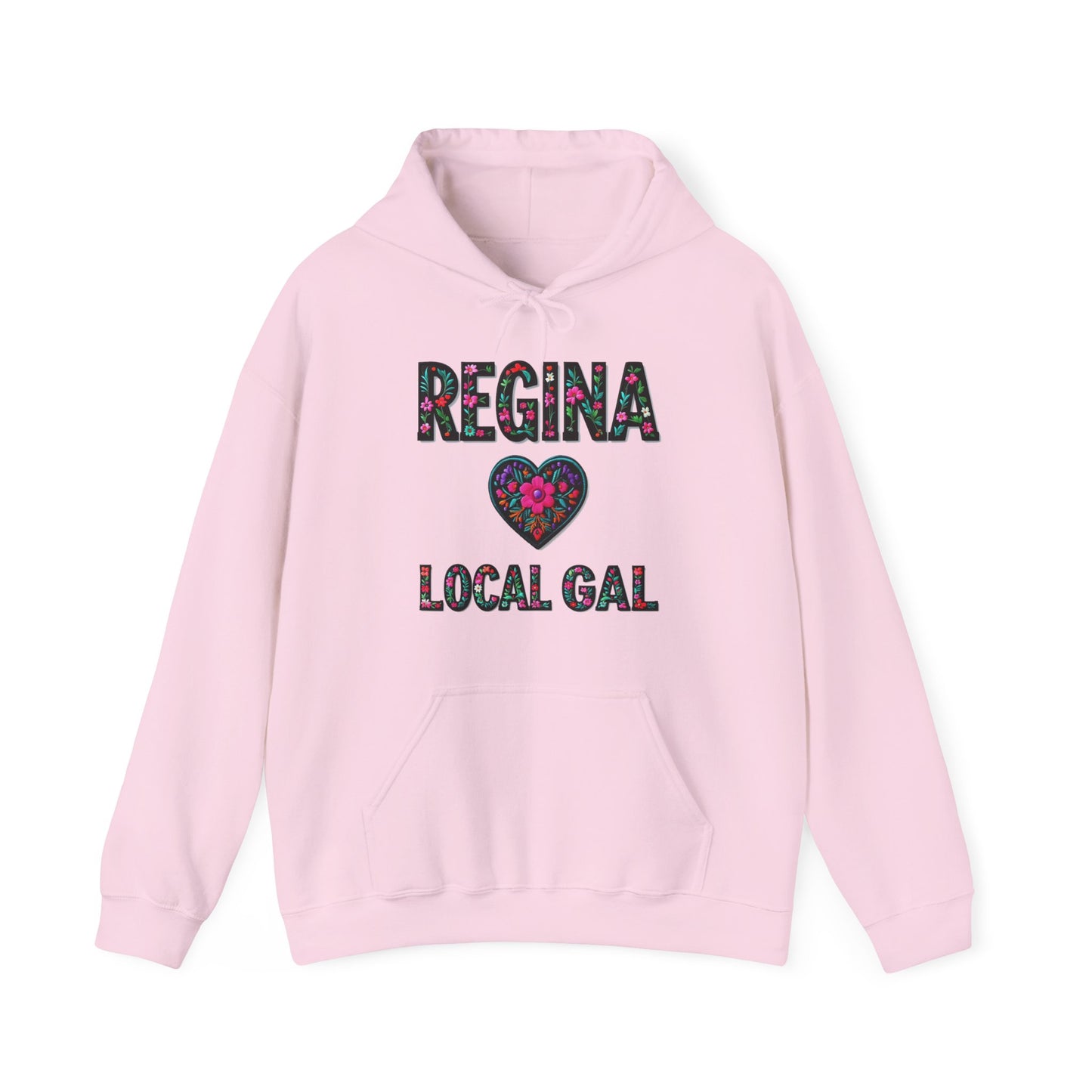 Regina Local Gal Flower c10-n00-hs005, Hooded Sweatshirt -  Unisex Heavy Blend™ Pullover, Casual Hoodie for Every Day, Gift for Friends, Support'n Locals -Local Pride Apparel Support Your Community