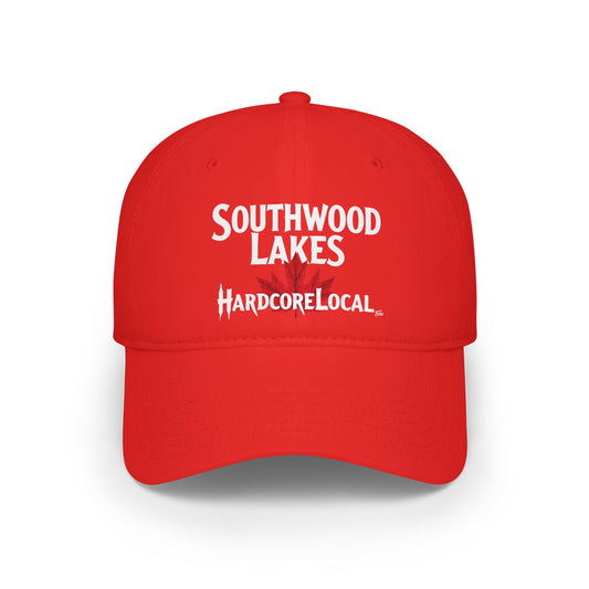 SOUTHWOOD LAKES HARDCORE  BIG LEAF Low Profile Baseball Cap - Red Hat for Community Lovers FINKZ WINDSOR
