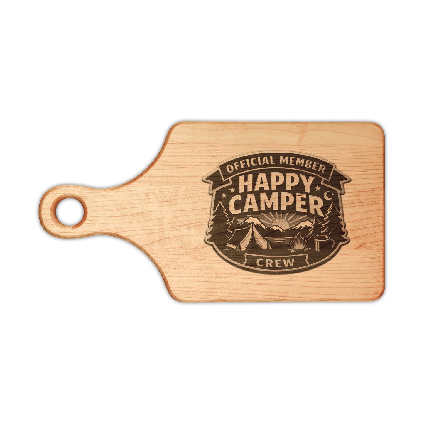 Cutting Board - Engraved Campfire Compass Wooden Cutting Board — Rustic Outdoor BBQ Gift  - High Shipping Rate HappyCamperCrew.com other