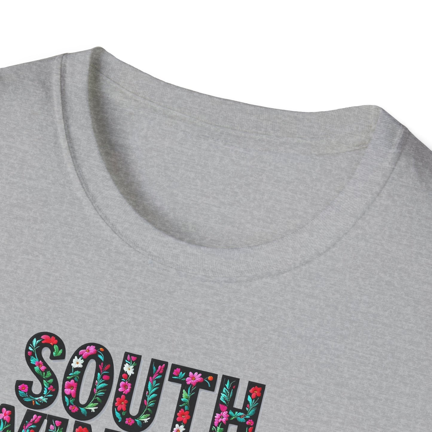 SOUTH WINDSOR Local Gal Flower-Heart T-Shirt, 3 Softstyle Graphic Tee, Unisex Casual Wear, Support Local Merch, Gift for Community Lovers, Finkz WINDSOR