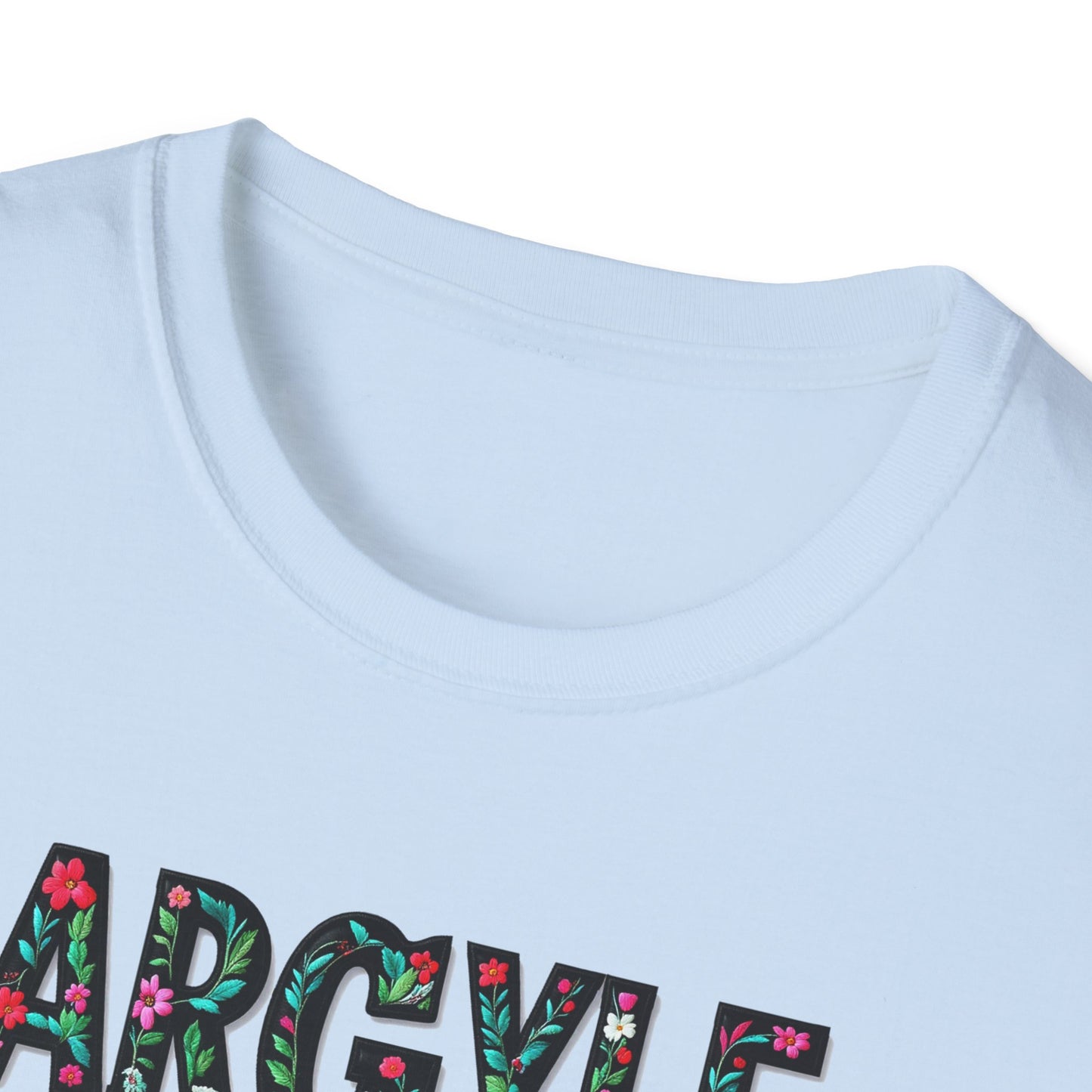 Argyle Local Gal Flower-Heart T-Shirt, c02-n01-s05  Softstyle Graphic Tee, Unisex Casual Wear, Support Local Merch, Gift for Community Lovers, Finkz WINDSOR