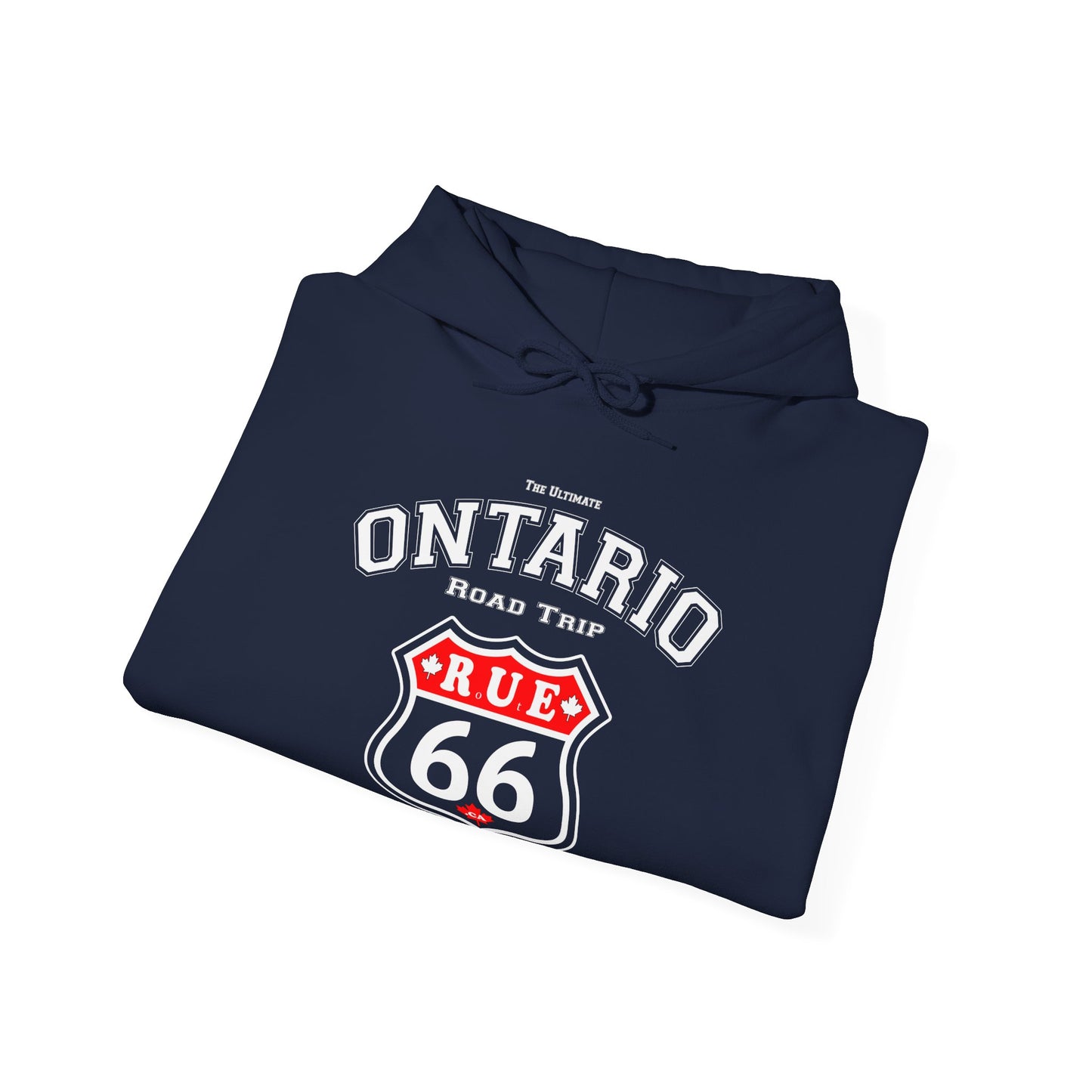 Ontario Road Trip Black | Rue66.ca 100% Authentic | Cozy Camping Hoodie | Unisex Hooded Sweatshirt for Nature Lovers, Casual Wear, Gift for Him/Her, Outdoor Adventures, Cozy...