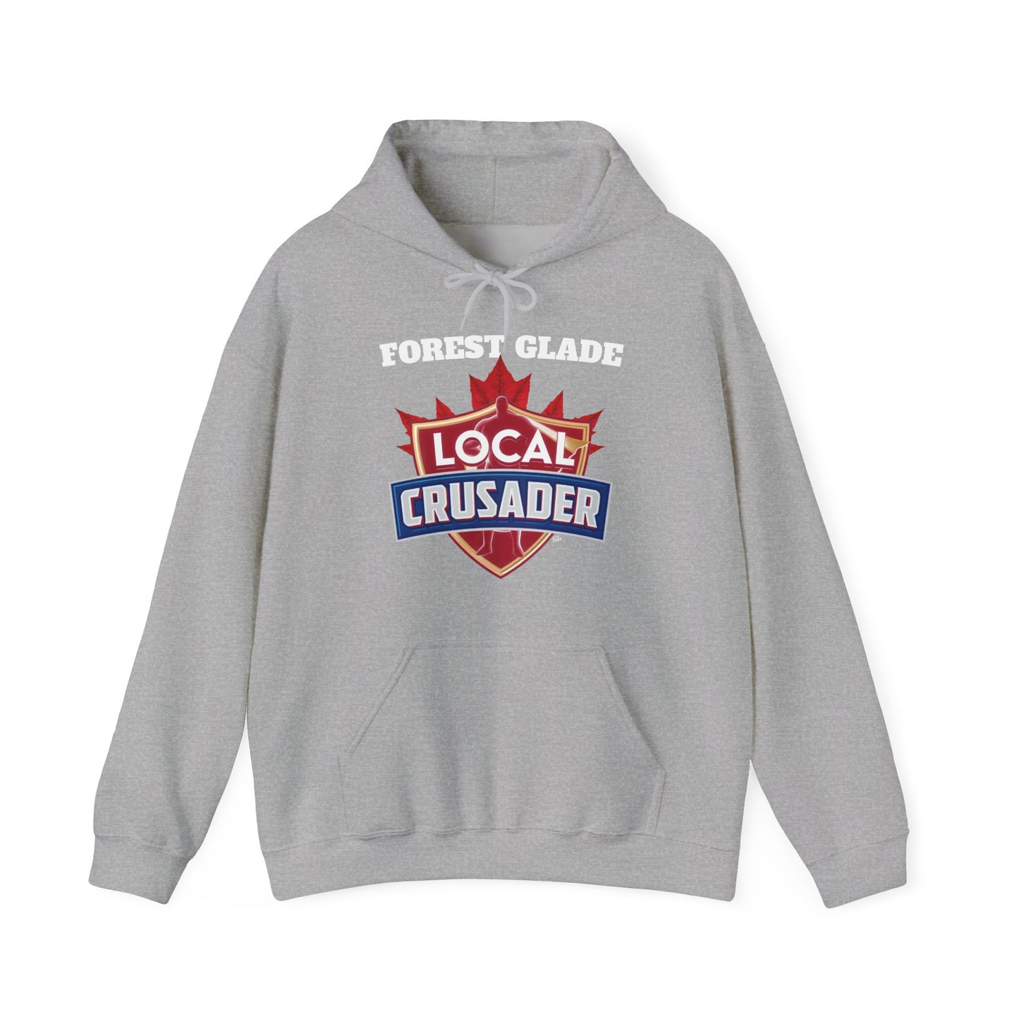 FOREST GLADE Local Crusader Hooded Sweatshirt - Unisex Heavy Blend™ Pullover, Casual Hoodie for Every Day, Gift for Friends, Local Pride Apparel Support Your Community Finkz 49