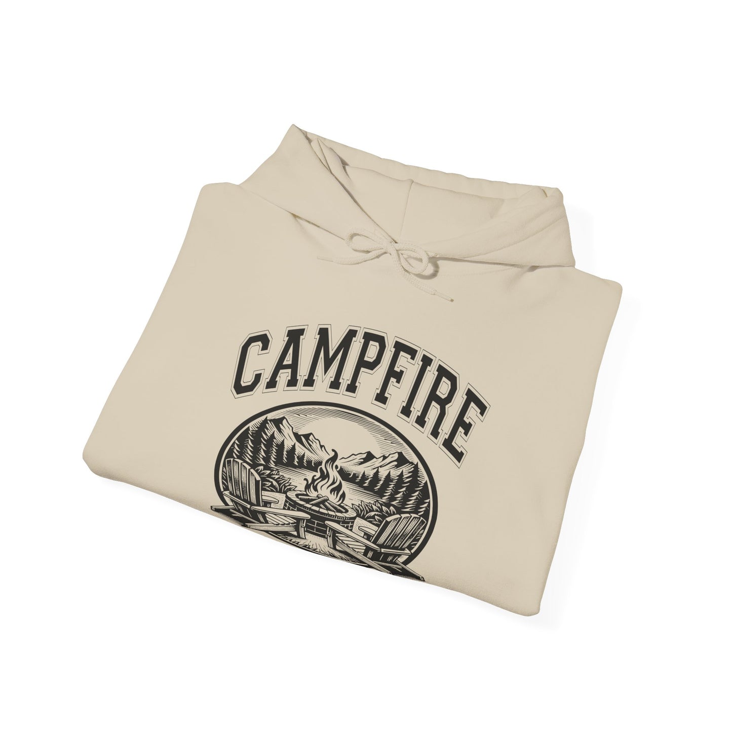 Campfire Social Club Chairs Cozy Hoodie | Unisex Sweatshirt for Nature Lovers, Casual Wear, Gift for Him/Her, Outdoor Adventures, Cozy Days Canada Patriotic wednesday