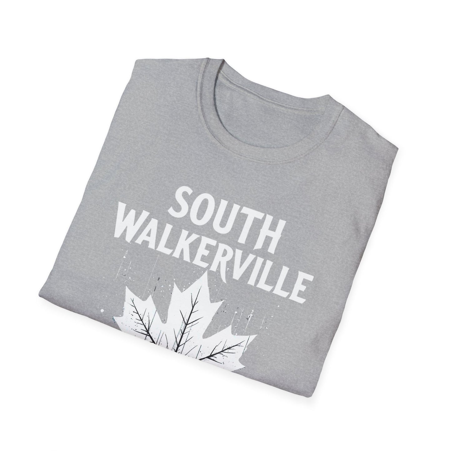 SOUTH WALKERVILLE, We Support Our Own 2, Hardcore Local White Leaf T-Shirt, Softstyle Graphic Tee, Unisex Casual Wear, Support Local Merch, Gift for Community Lovers Finkz Windsor