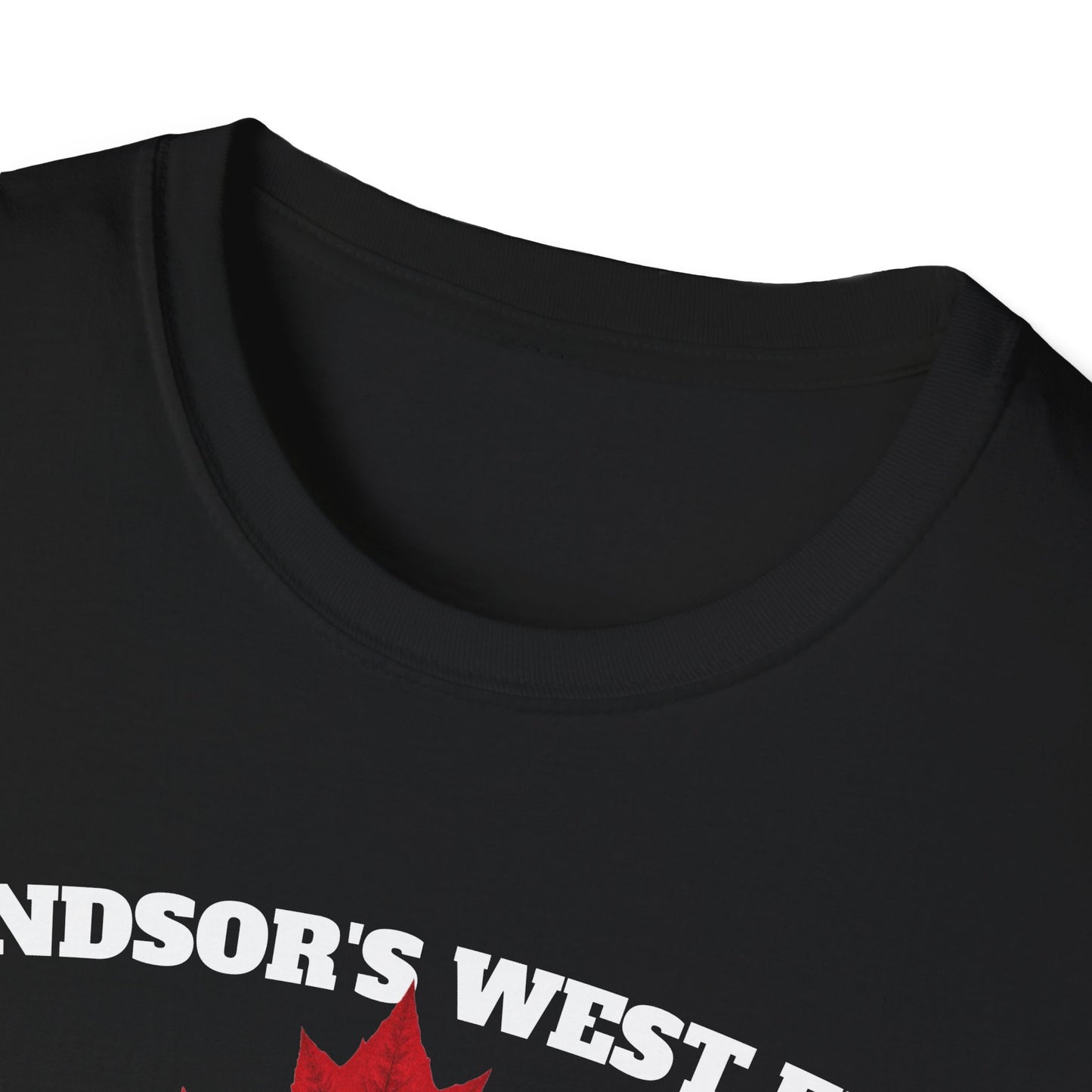 WEST END Local Gal Red Leaf T-Shirt, Softstyle Graphic Tee, Unisex Casual Wear, Support Local Merch, Gift for Community Lovers, Finkz Windsor