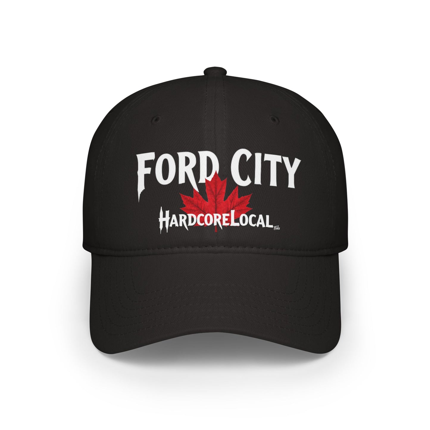 FORD CITY HARDCORE  BIG LEAF Low Profile Baseball Cap - Red Hat for Community Lovers FINKZ WINDSOR