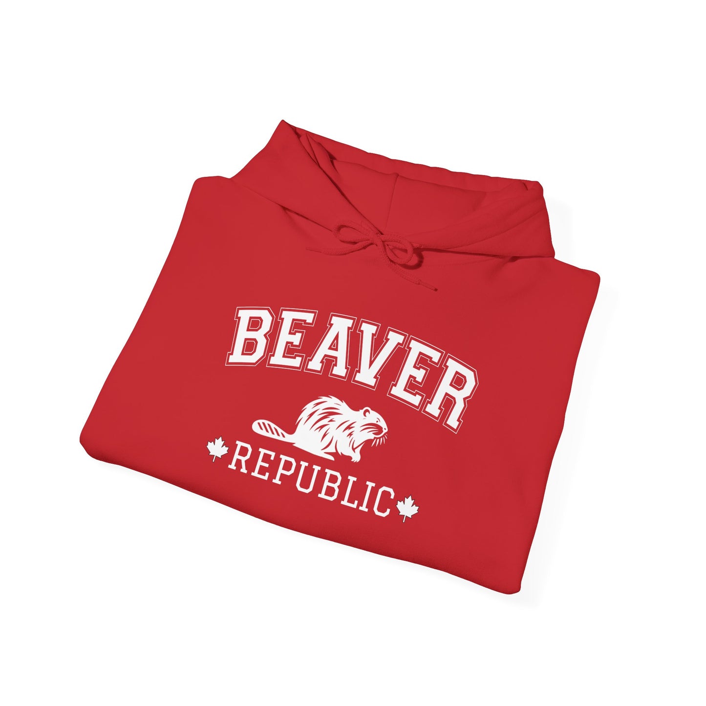 Beaver Republic Red, Hooded Sweatshirt - c00-n00-hs006 Unisex Heavy Blend™ Pullover, Casual Hoodie for Every Day, Gift for Friends, Support'n Locals -Local Pride Apparel Support Your Community