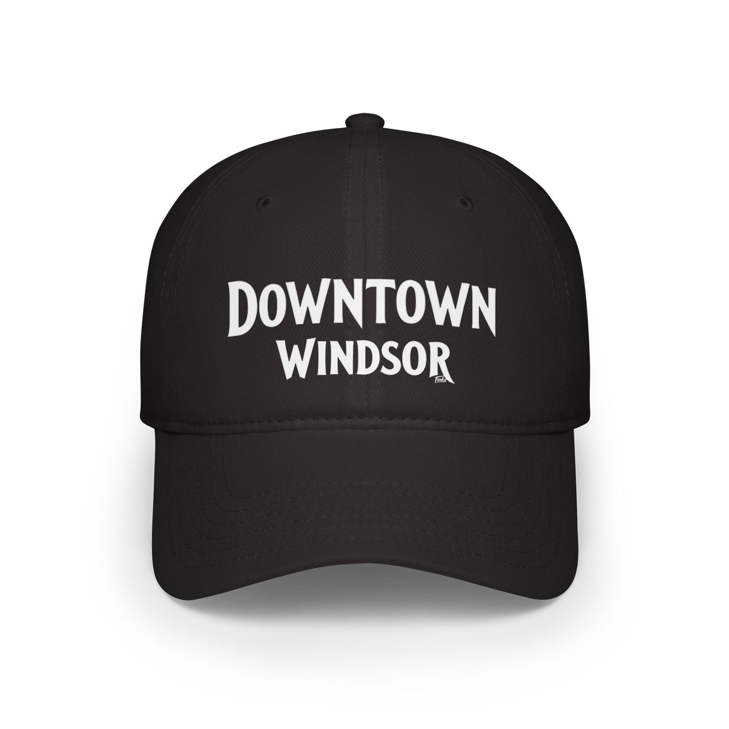 DOWNTOWN WINDSOR Low Profile Baseball Cap - Red Hat for Community Lovers FINKZ WINDSOR