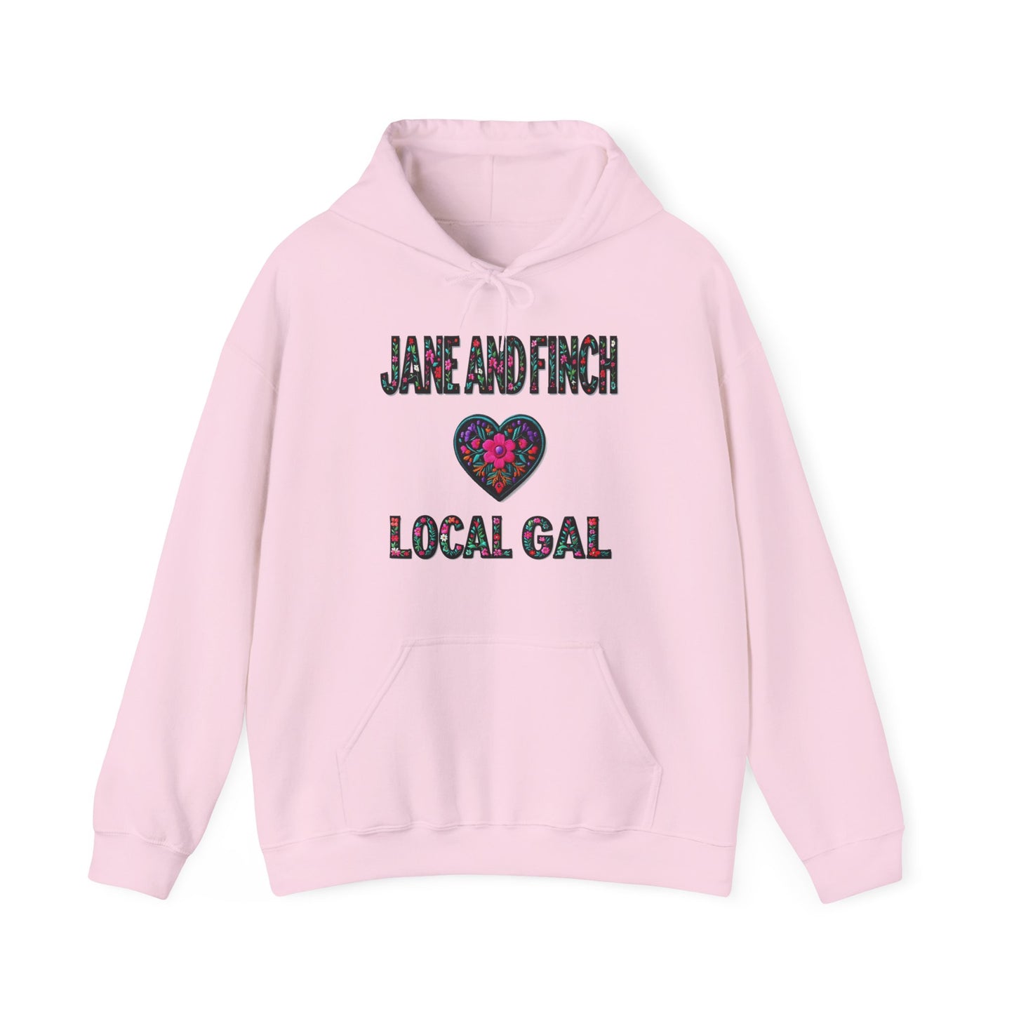 Jane and Finch Local Gal Flower c06-n01-hs005, Hooded Sweatshirt -  Unisex Heavy Blend™ Pullover, Casual Hoodie for Every Day, Gift for Friends, Support'n Locals -Local Pride Apparel Support Your Community