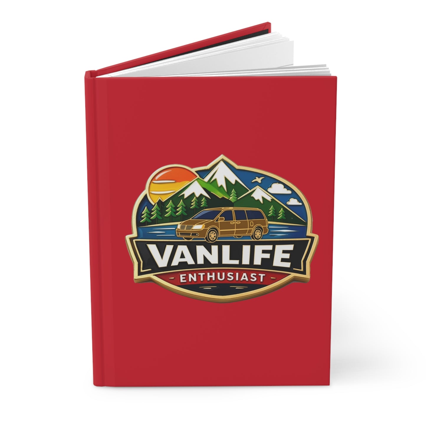Vanlife & Happy Camper Hardcover Journal — Adventure Travel Notebook for Camping Enthusiasts