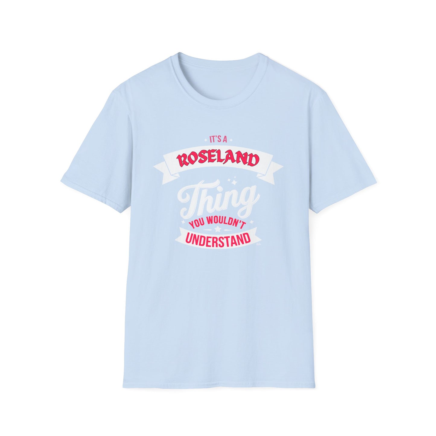 Roseland THING T-Shirt, Softstyle Graphic Tee, Unisex Casual Wear, Support Local Merch, Gift for Community Lovers, c01-n04-s003