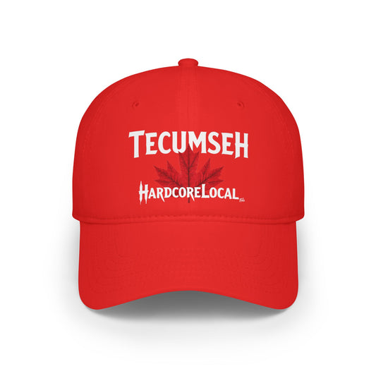 TECUMSEH HARDCORE  BIG LEAF Low Profile Baseball Cap - Red Hat for Community Lovers FINKZ WINDSOR