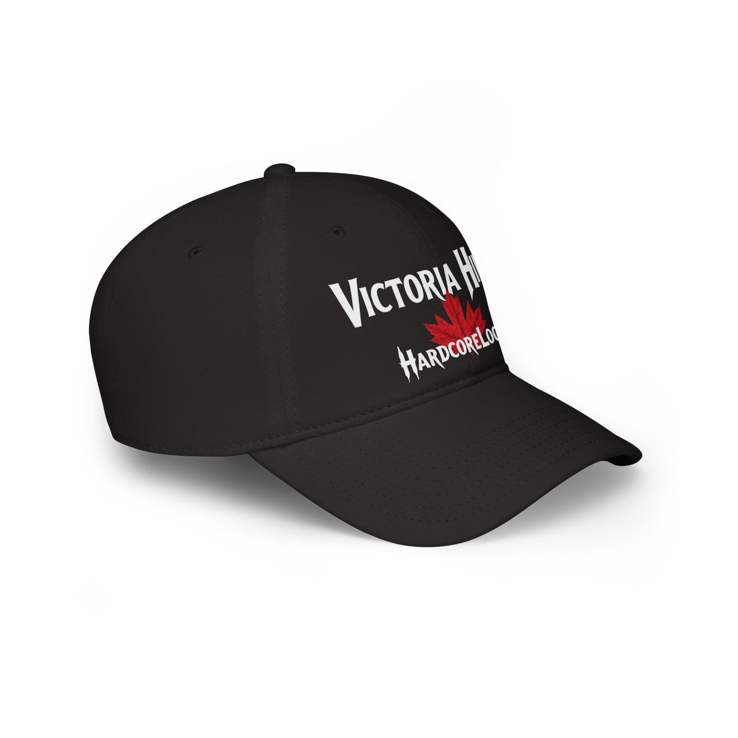 Victoria Hills HARDCORE LOCAL Red LEAF Low Profile Baseball Cap - Hat for Community Lovers