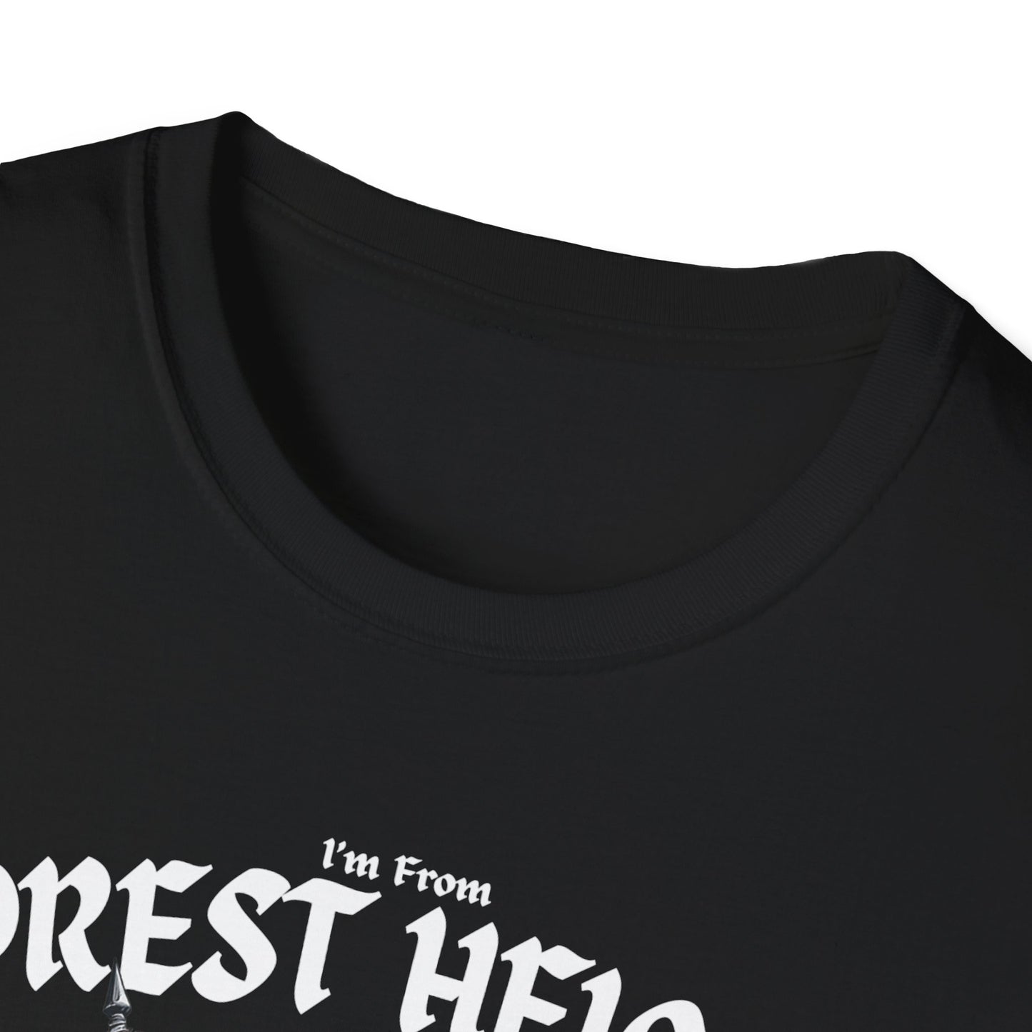 Forest Heights Underestimate Guy T-Shirt, c03-n03-s002 Softstyle Graphic Tee, Unisex Casual Wear, Support'n Locals Merch, Gift for Community Lovers.