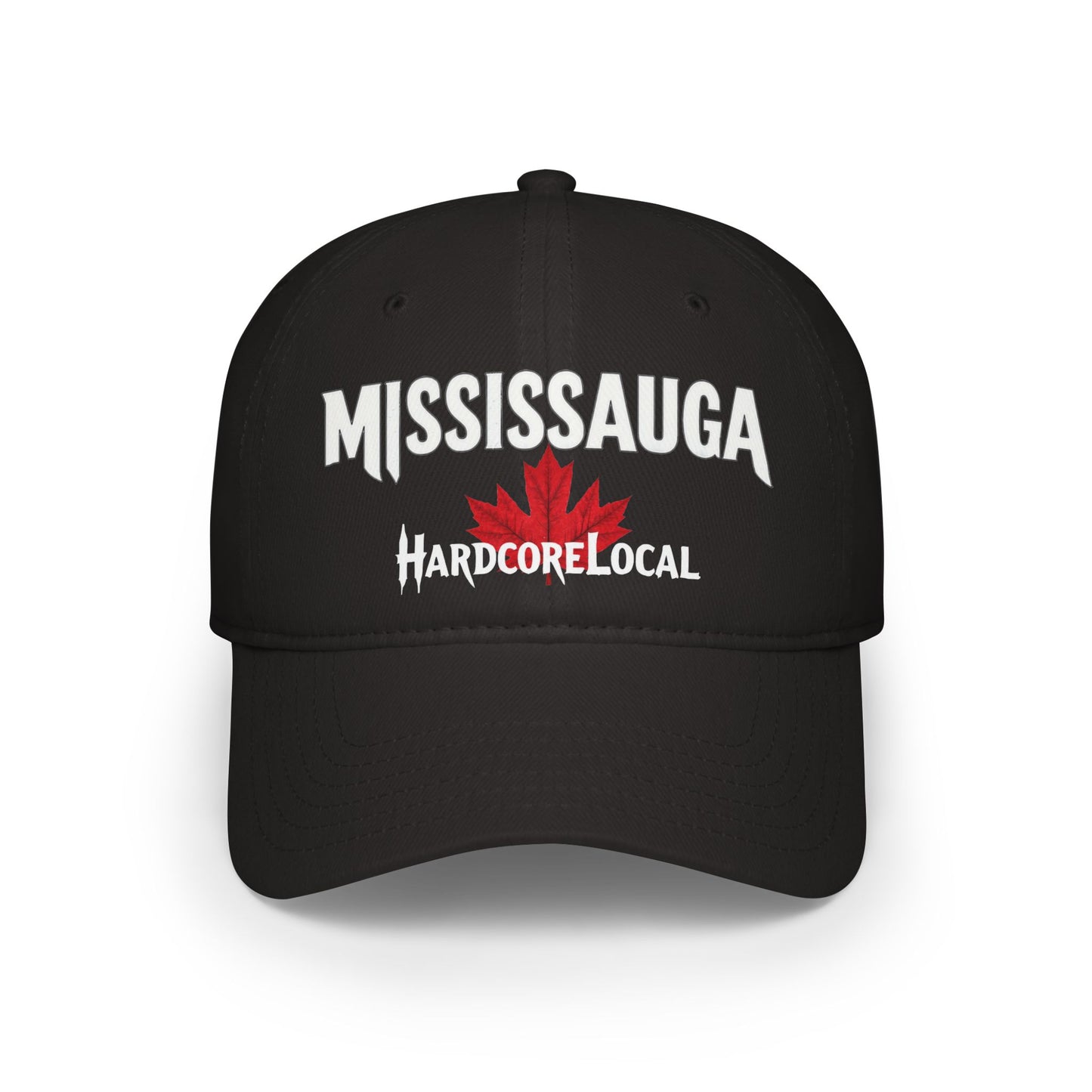 Mississauga HARDCORE LOCAL Red LEAF Low Profile Baseball Cap - Hat for Community Lovers
