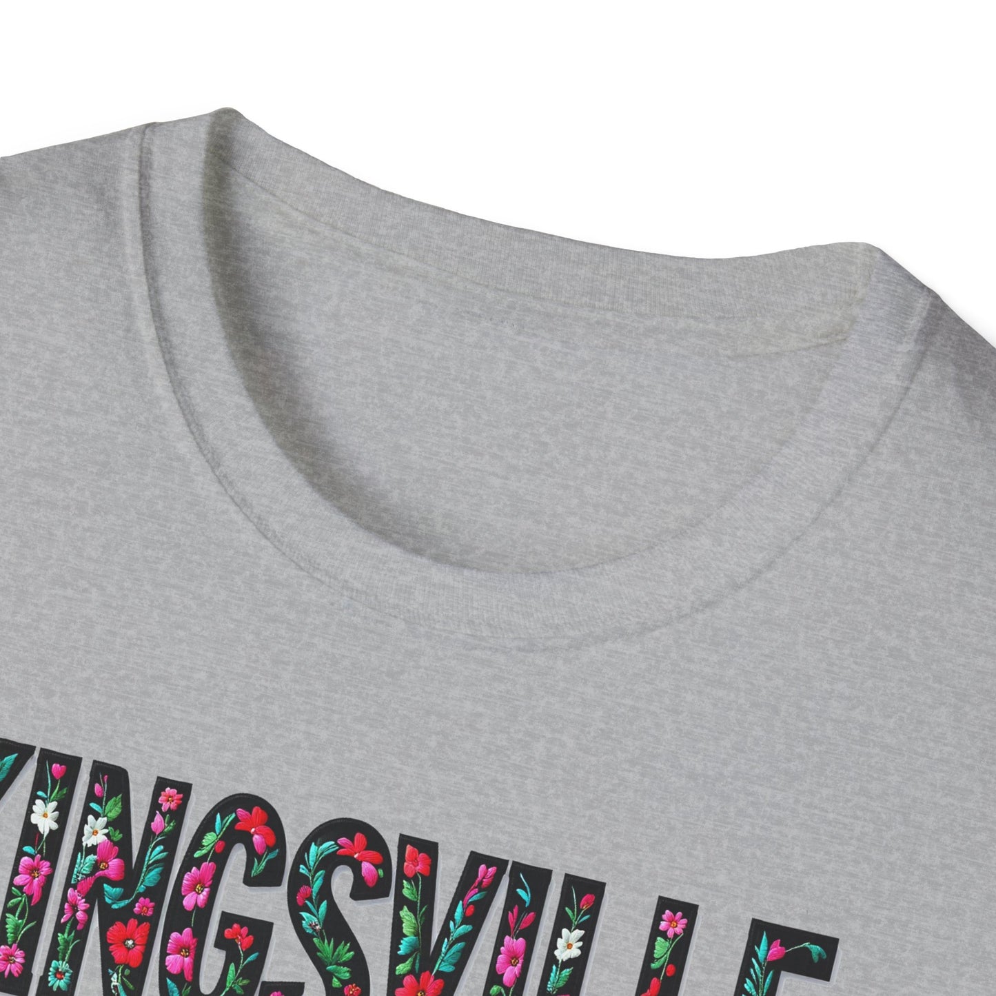 KINGSVILLE Local Gal Flower-Heart T-Shirt, 3 Softstyle Graphic Tee, Unisex Casual Wear, Support Local Merch, Gift for Community Lovers, Finkz WINDSOR
