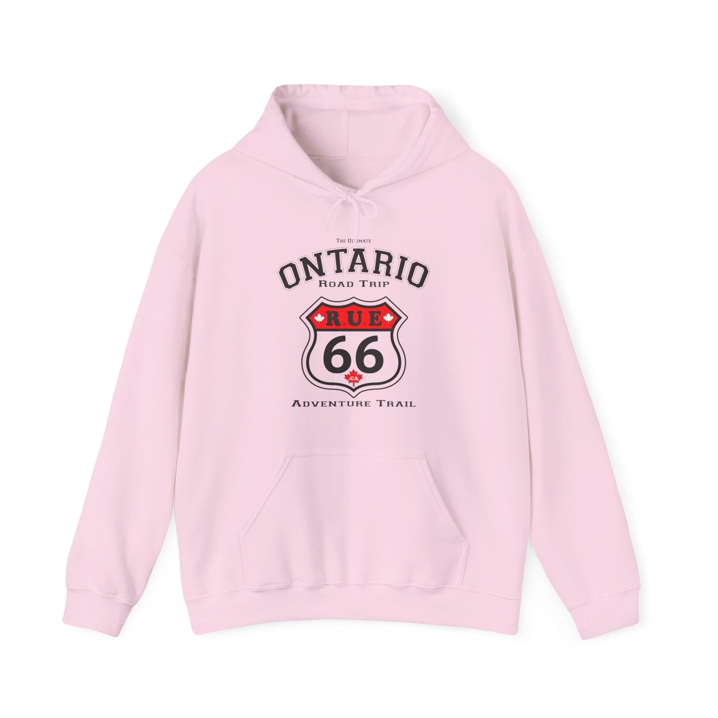 Ontario Road Trip White | Rue66.ca 100% Authentic | Cozy Camping Hoodie | Unisex Hooded Sweatshirt for Nature Lovers, Casual Wear, Gift for Him/Her, Outdoor Adventures, Cozy...