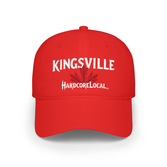 KINGSVILLE HARDCORE  BIG LEAF Low Profile Baseball Cap - Red Hat for Community Lovers FINKZ WINDSOR