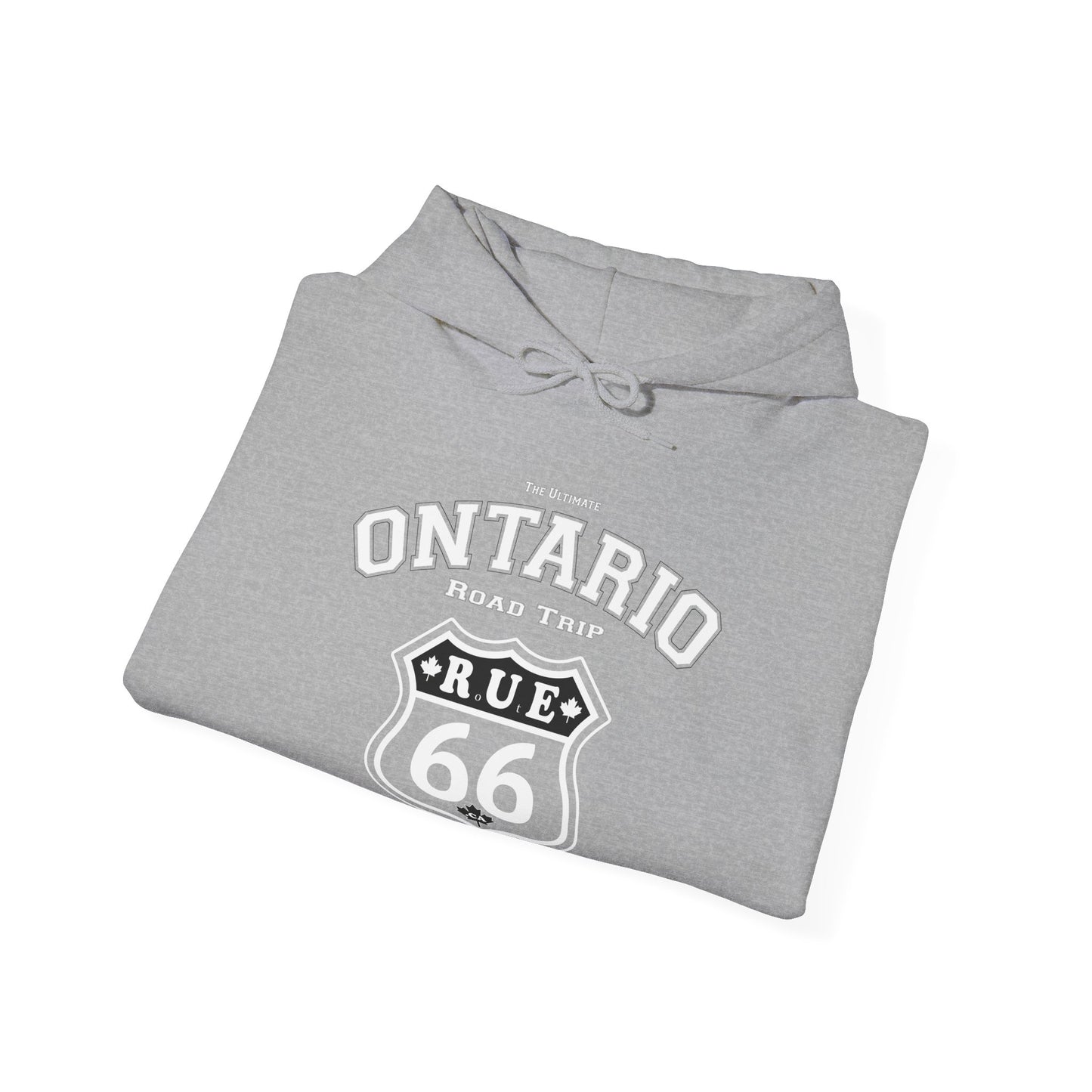 Ontario Road Trip Red | Rue66.ca 100% Authentic | Cozy Camping Hoodie | Unisex Hooded Sweatshirt for Nature Lovers, Casual Wear, Gift for Him/Her, Outdoor Adventures, Cozy...