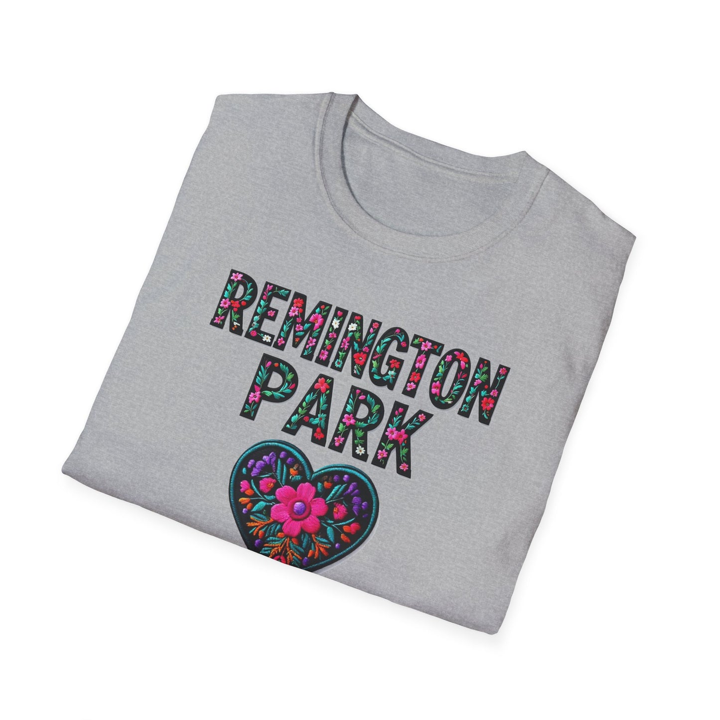 REMINGTON PARK Local Gal Flower-Heart T-Shirt, 3 Softstyle Graphic Tee, Unisex Casual Wear, Support Local Merch, Gift for Community Lovers, Finkz WINDSOR