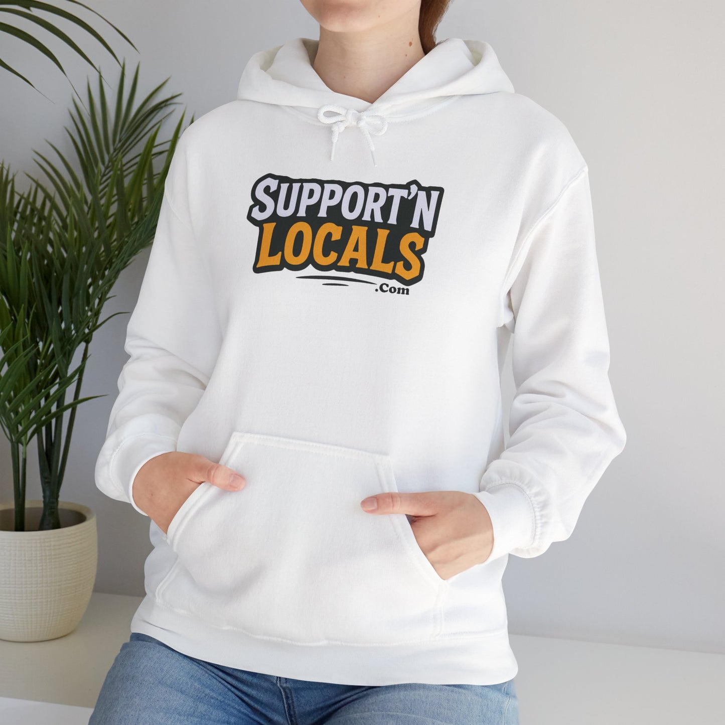 Support'N Locals Cozy Hoodie | Unisex Sweatshirt for Nature Lovers, Casual Wear, Gift for Him/Her, Outdoor Adventures, Cozy Days Canada Patriotic