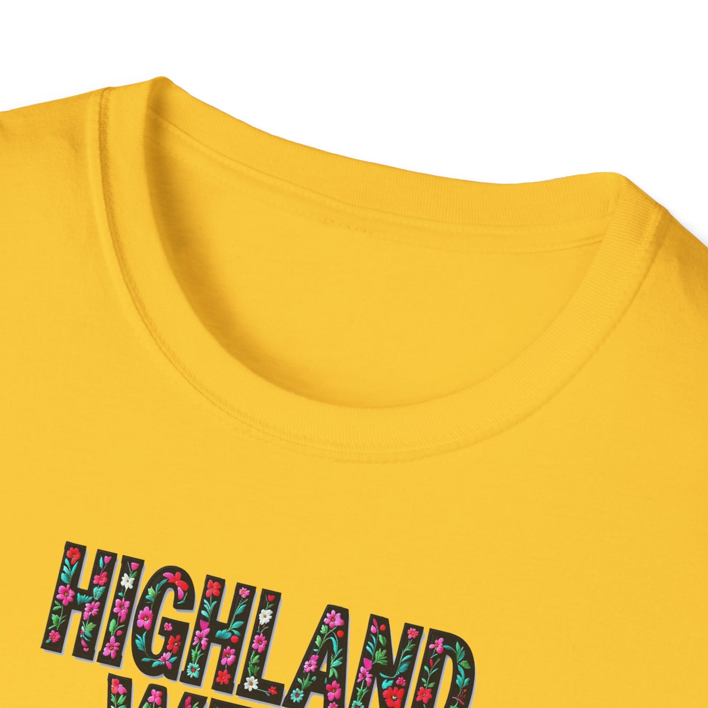 Highland West Local Gal Flower-Heart T-Shirt, c03-n05-s05  Softstyle Graphic Tee, Unisex Casual Wear, Support Local Merch, Gift for Community Lovers, Finkz WINDSOR