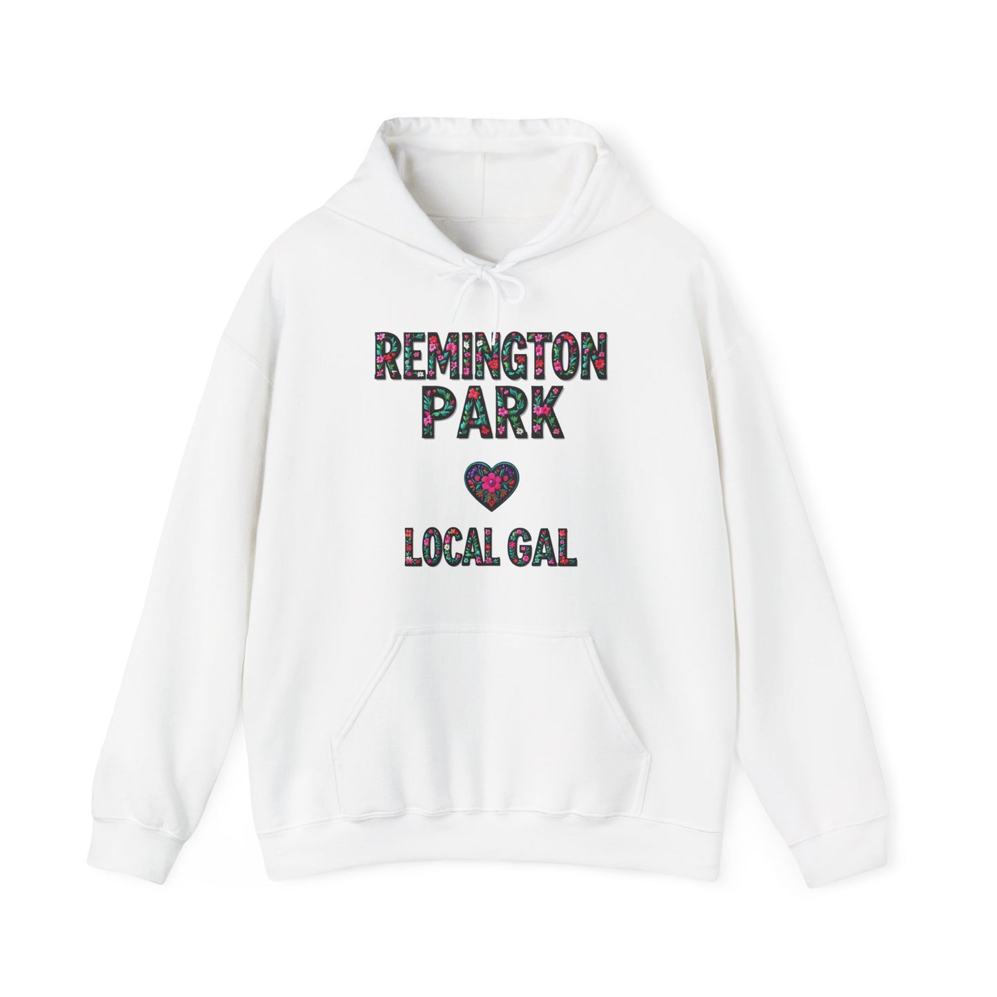 Remington Park Local Gal Flower c01-n10-hs005, Hooded Sweatshirt -  Unisex Heavy Blend™ Pullover, Casual Hoodie for Every Day, Gift for Friends, Support'n Locals -Local Pride Apparel Support Your Community