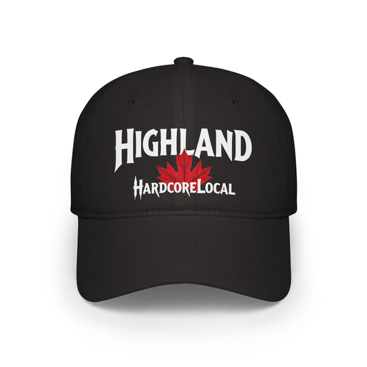 Highland HARDCORE LOCAL Red LEAF Low Profile Baseball Cap - Hat for Community Lovers c02-n05-h01