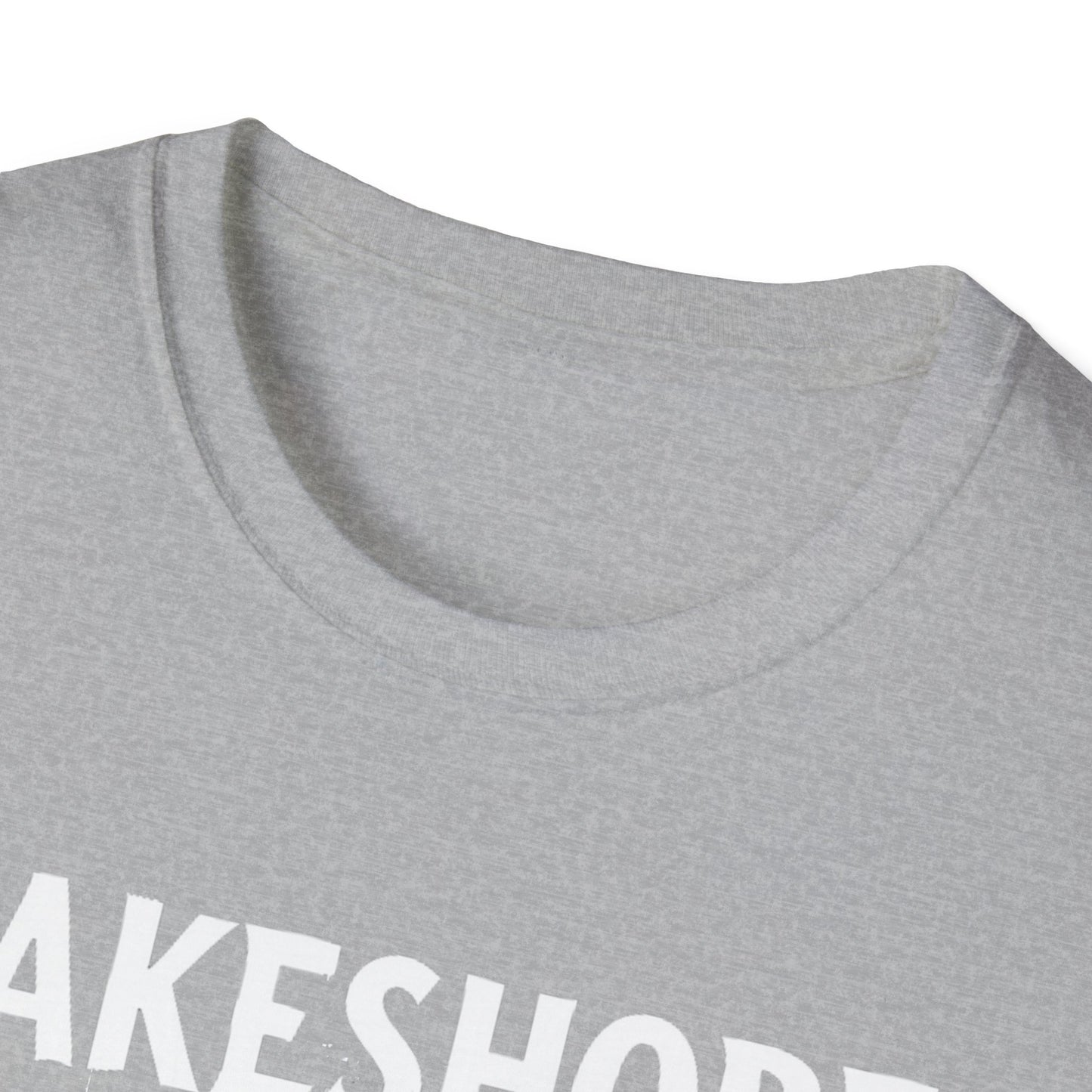LAKESHORE, We Support Our Own 2, Hardcore Local White Leaf T-Shirt, Softstyle Graphic Tee, Unisex Casual Wear, Support Local Merch, Gift for Community Lovers Finkz Windsor