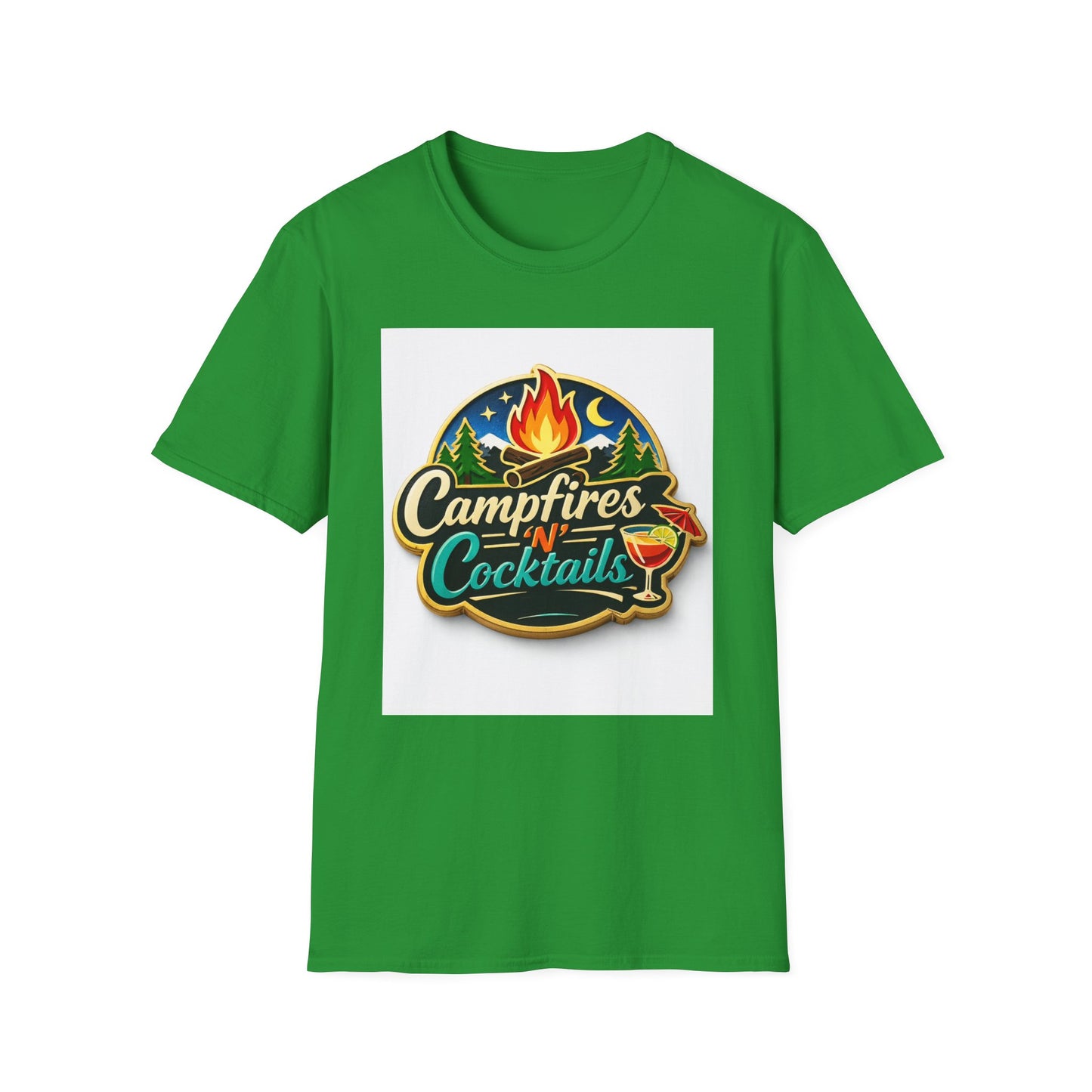 Campfire'N Cocktails T-Shirt, Softstyle, Unisex - CampfireNCocktails.com