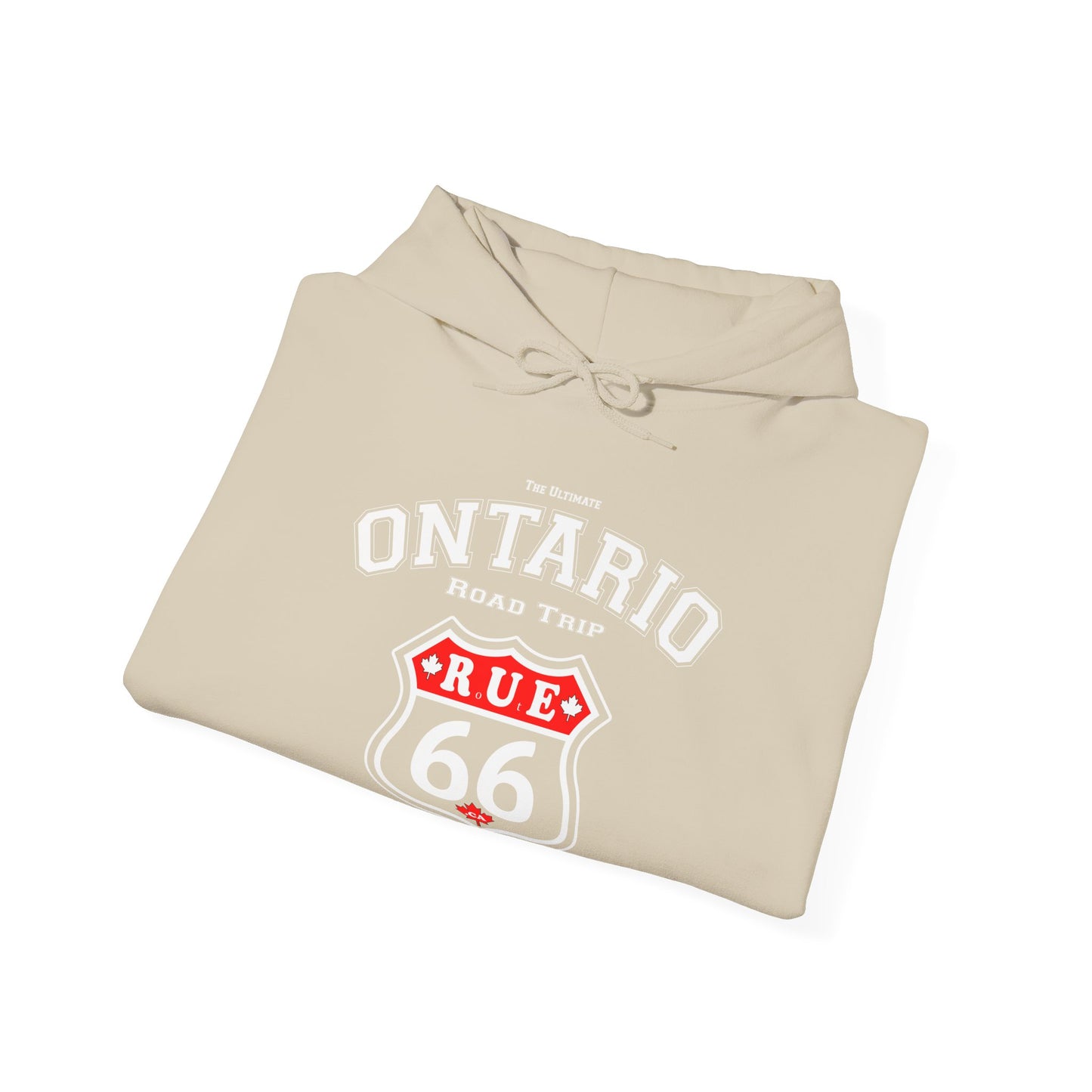 Ontario Road Trip Black | Rue66.ca 100% Authentic | Cozy Camping Hoodie | Unisex Hooded Sweatshirt for Nature Lovers, Casual Wear, Gift for Him/Her, Outdoor Adventures, Cozy...