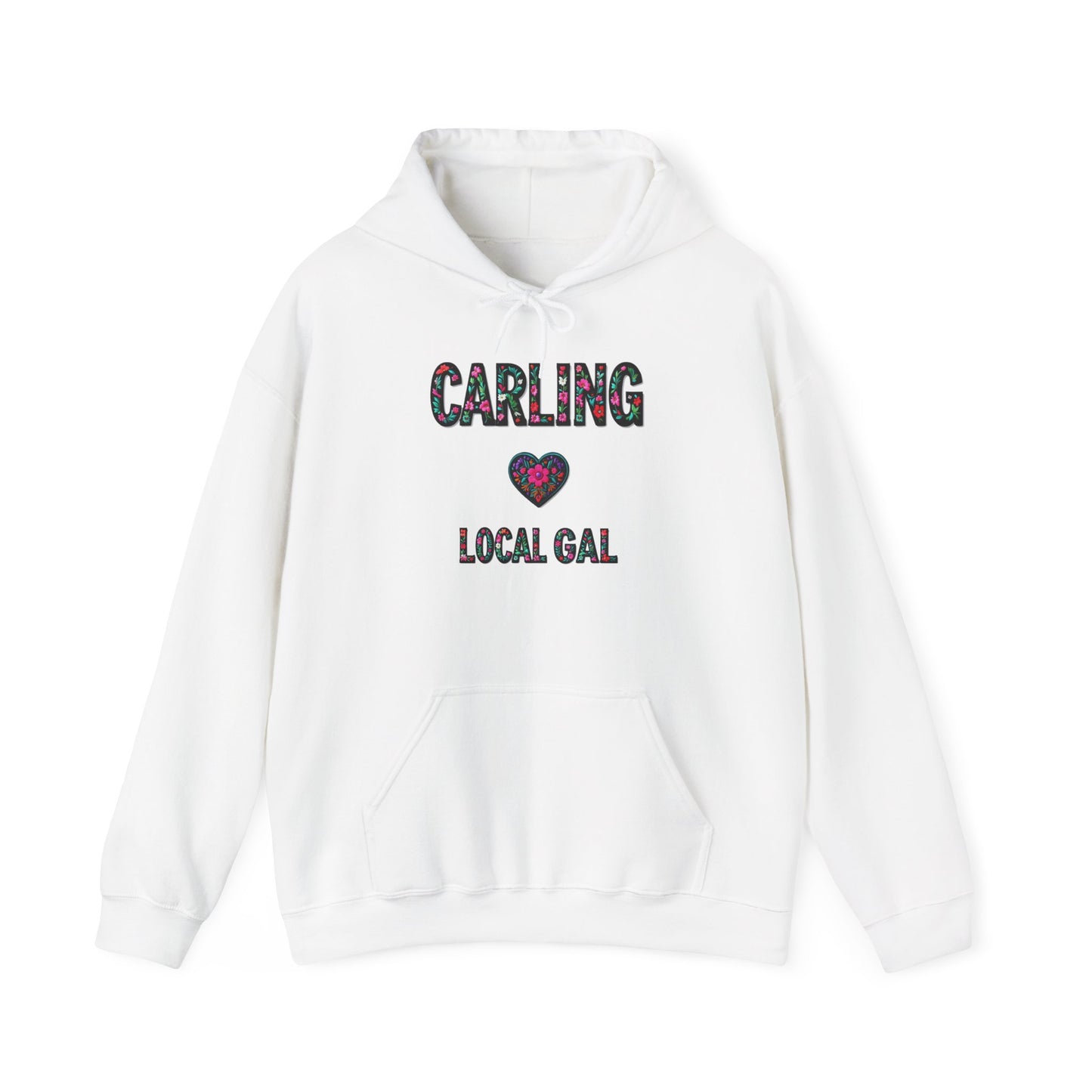 Carling Local Gal Flower c02-n03-hs005, Hooded Sweatshirt -  Unisex Heavy Blend™ Pullover, Casual Hoodie for Every Day, Gift for Friends, Support'n Locals -Local Pride Apparel Support Your Community