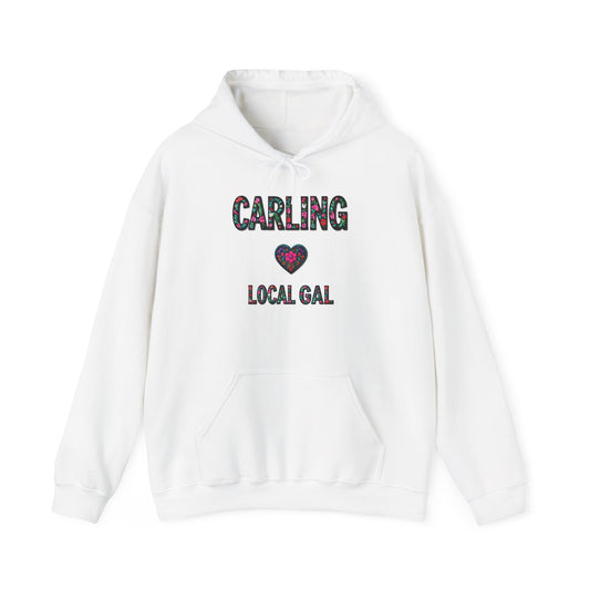 Carling Local Gal Flower c02-n03-hs005, Hooded Sweatshirt -  Unisex Heavy Blend™ Pullover, Casual Hoodie for Every Day, Gift for Friends, Support'n Locals -Local Pride Apparel Support Your Community