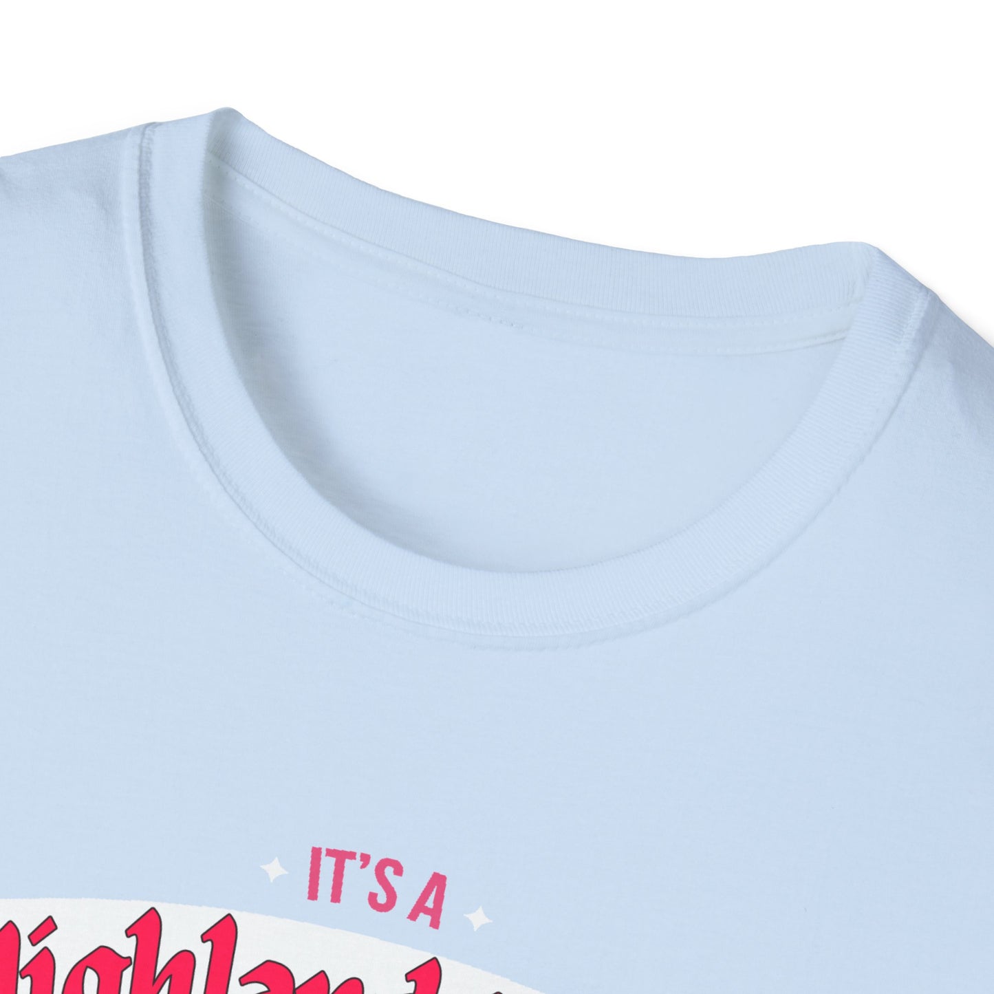 Highland West THING T-Shirt, Softstyle Graphic Tee, Unisex Casual Wear, Support'n Locals Merch, Gift for Community Lovers, c03-n05-s003