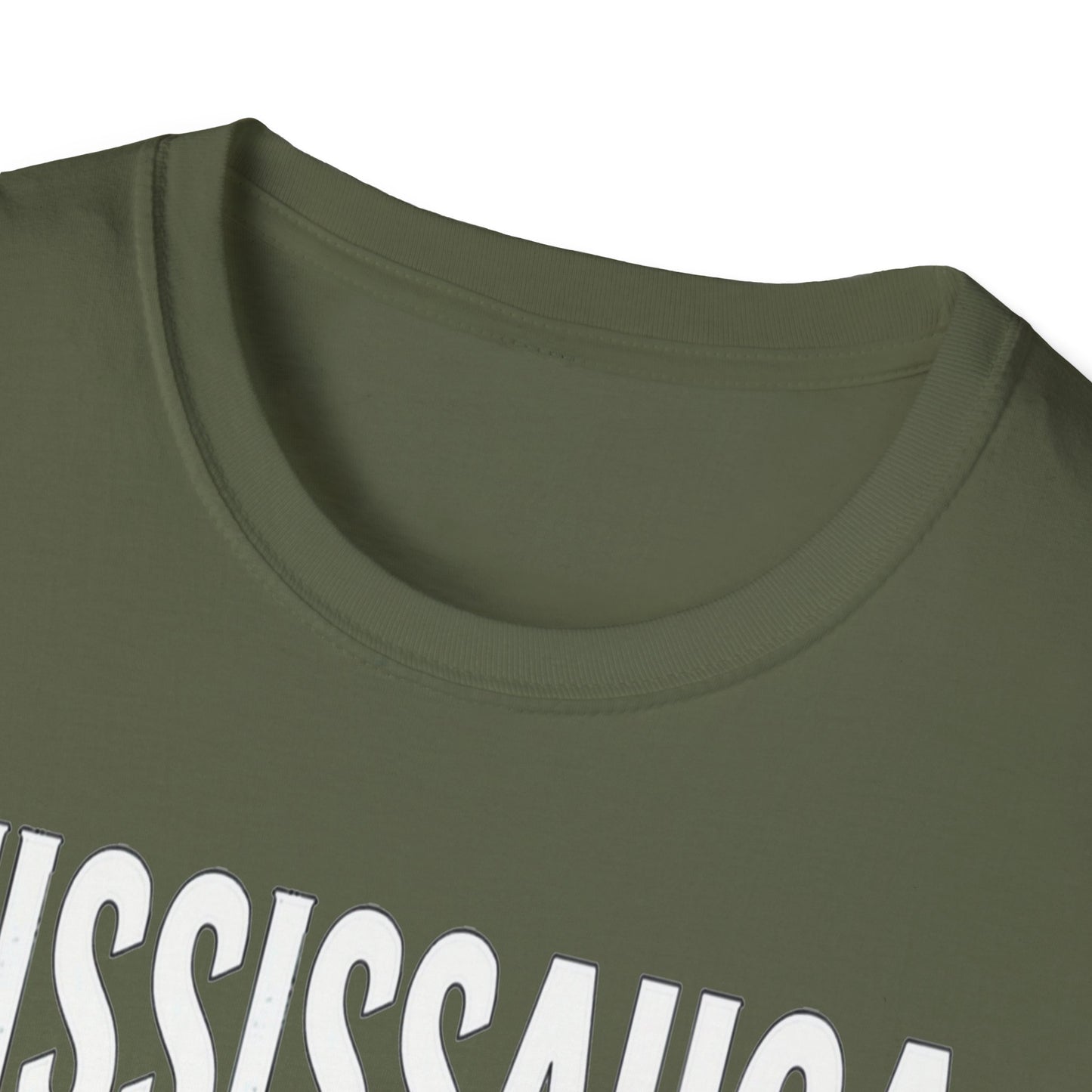 Mississauga Hardcore We Support Our Own Red Leaf T-Shirt, c05-n00-s006 Softstyle Graphic Tee, Unisex Casual Wear, Support'n Locals Merch, Gift for Community Lovers.