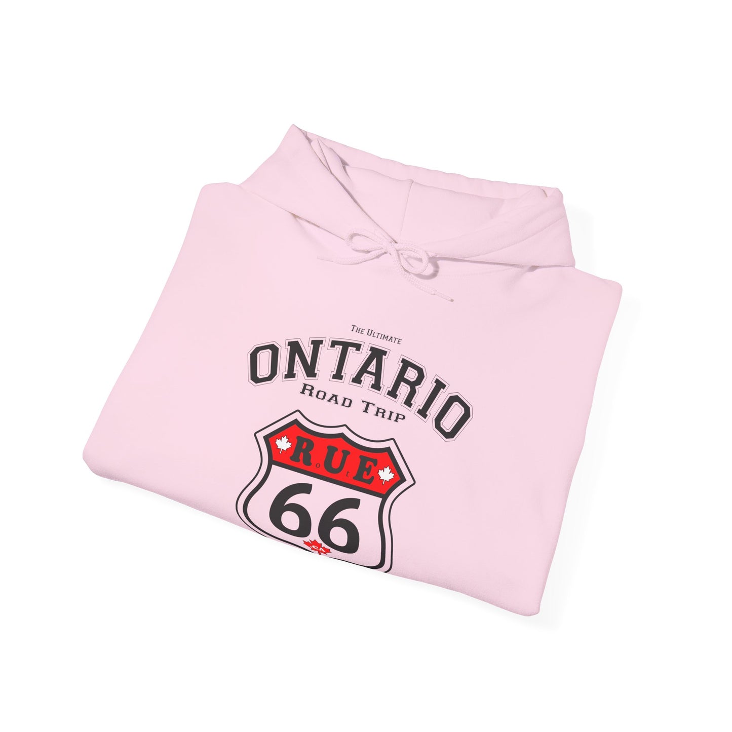 Ontario Road Trip White | Rue66.ca 100% Authentic | Cozy Camping Hoodie | Unisex Hooded Sweatshirt for Nature Lovers, Casual Wear, Gift for Him/Her, Outdoor Adventures, Cozy...
