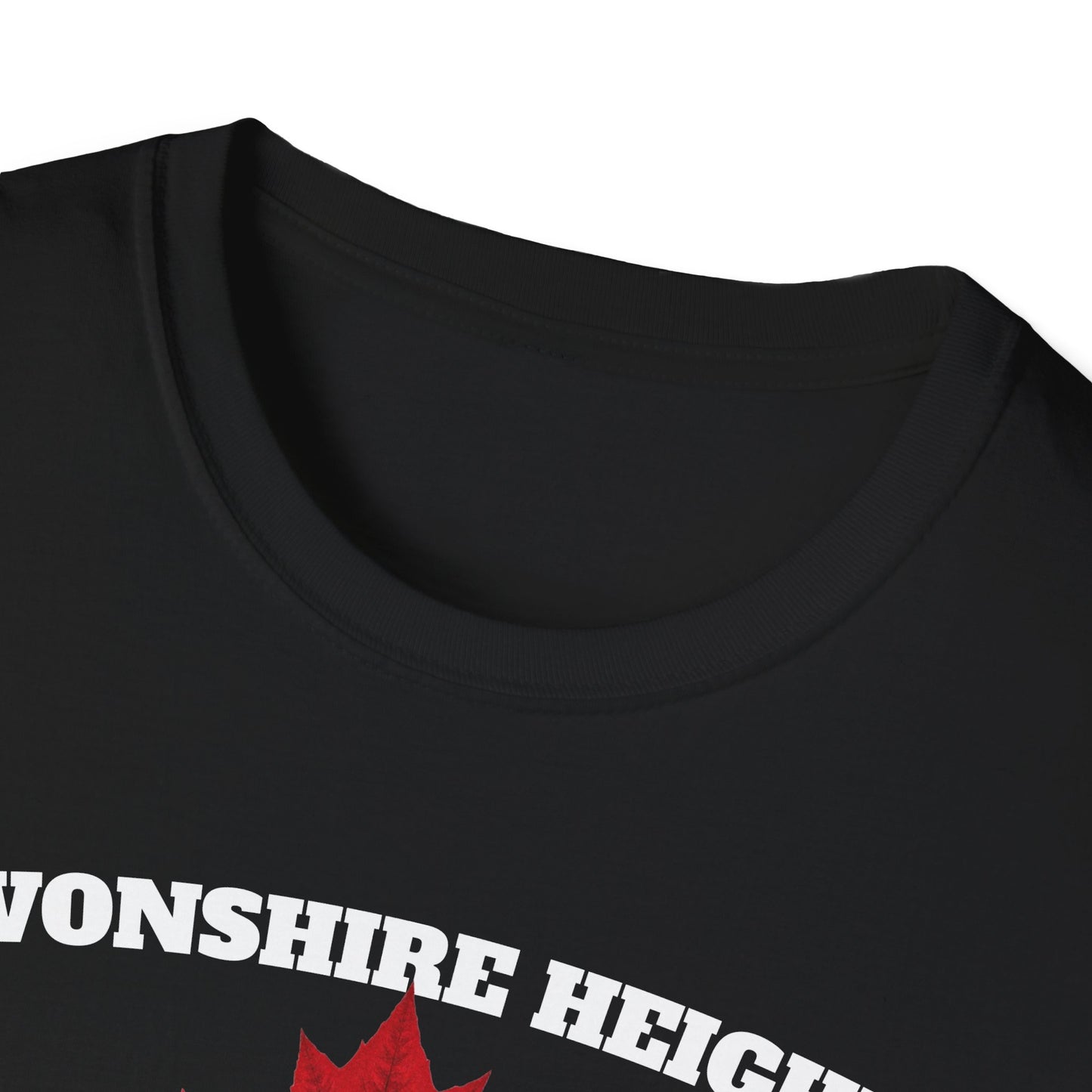 DEVONSHIRE HEIGHTS Local Gal Red Leaf T-Shirt, Softstyle Graphic Tee, Unisex Casual Wear, Support Local Merch, Gift for Community Lovers, Finkz Windsor