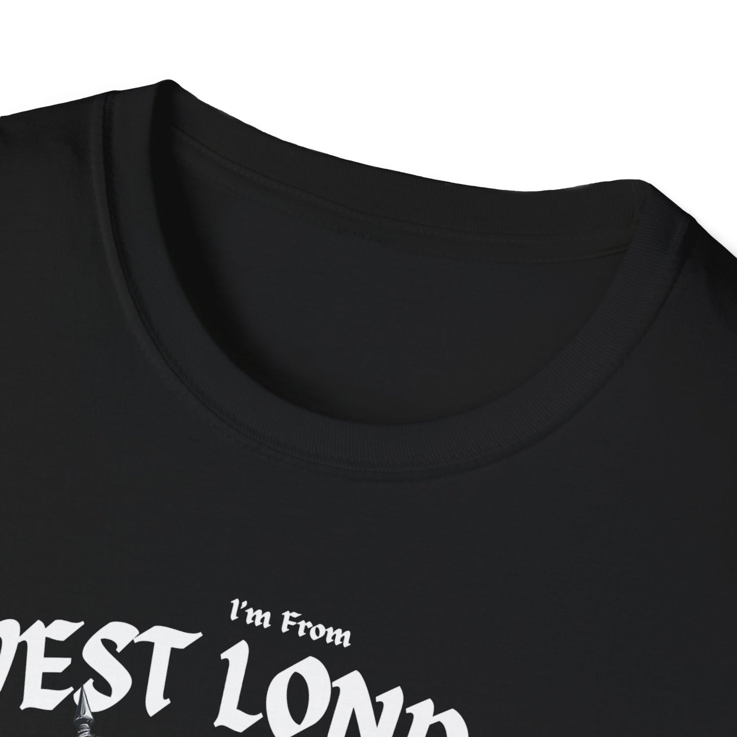 West London Underestimate Guy T-Shirt, c02-n08-s002 Softstyle Graphic Tee, Unisex Casual Wear, Support'n Locals Merch, Gift for Community Lovers.