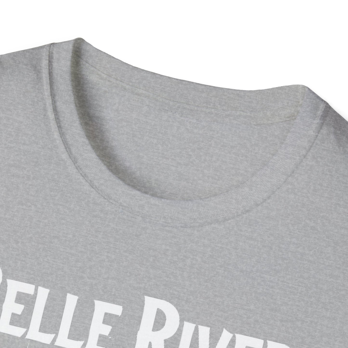 BELLE RIVER, We Support Our Own 2, Hardcore Local White Leaf T-Shirt, Softstyle Graphic Tee, Unisex Casual Wear, Support Local Merch, Gift for Community Lovers Finkz Windsor