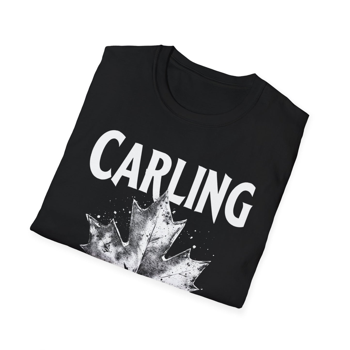Carling Hardcore Rep'n White Leaf T-Shirt, c02-n03-s007 Softstyle Graphic Tee, Unisex Casual Wear, Support'n Locals Merch, Gift for Community Lovers.