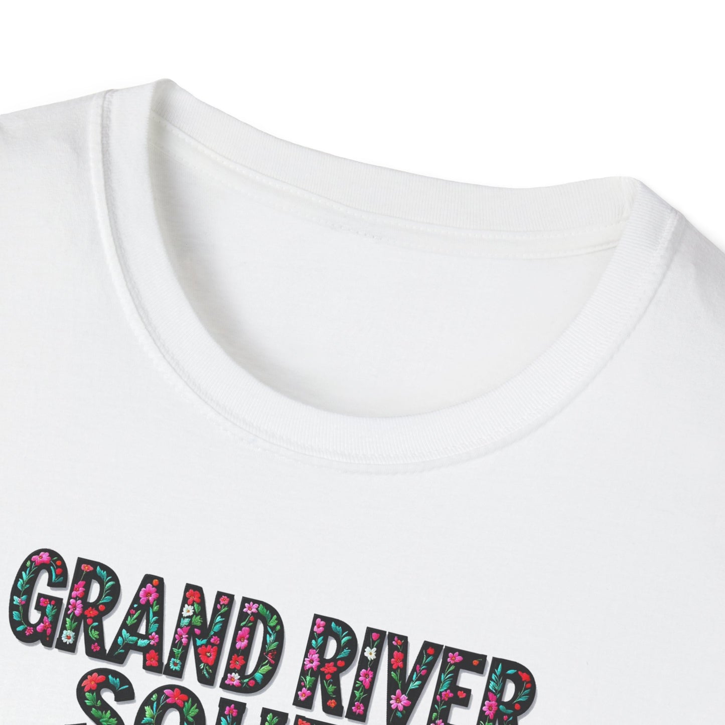 Grand River South Local Gal Flower-Heart T-Shirt, c03-n04-s05  Softstyle Graphic Tee, Unisex Casual Wear, Support Local Merch, Gift for Community Lovers, Finkz WINDSOR