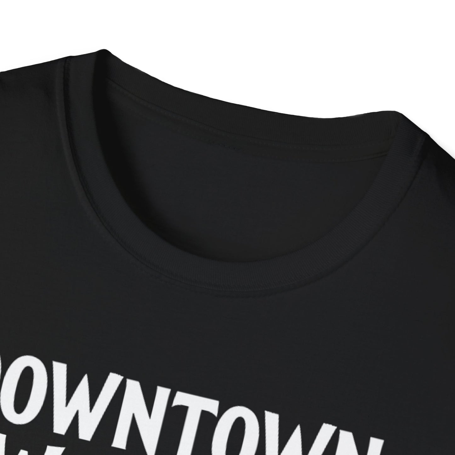 DOWNTOWN WINDSOR, We Support Our Own 2, Hardcore Local White Leaf T-Shirt, Softstyle Graphic Tee, Unisex Casual Wear, Support Local Merch, Gift for Community Lovers Finkz Windsor