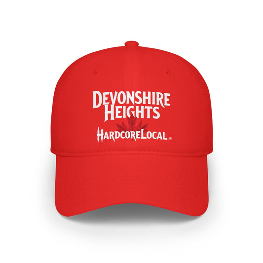 DEVONSHIRE HEIGHTS HARDCORE  BIG LEAF Low Profile Baseball Cap - Red Hat for Community Lovers FINKZ WINDSOR